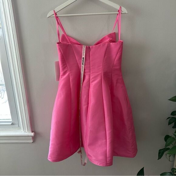 Mac Duggal Strapless A-Line Bow Mini Dress - Picture 6 of 8